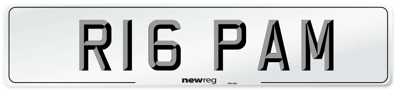 R16 PAM Number Plate from New Reg